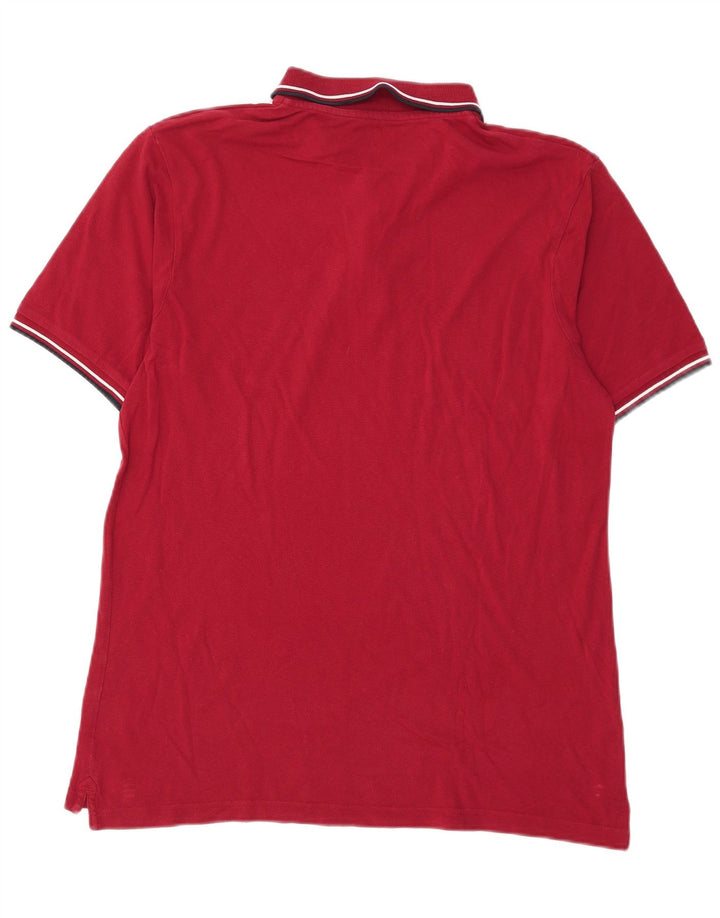 DACK'S Mens Polo Shirt 2XL Burgundy Cotton