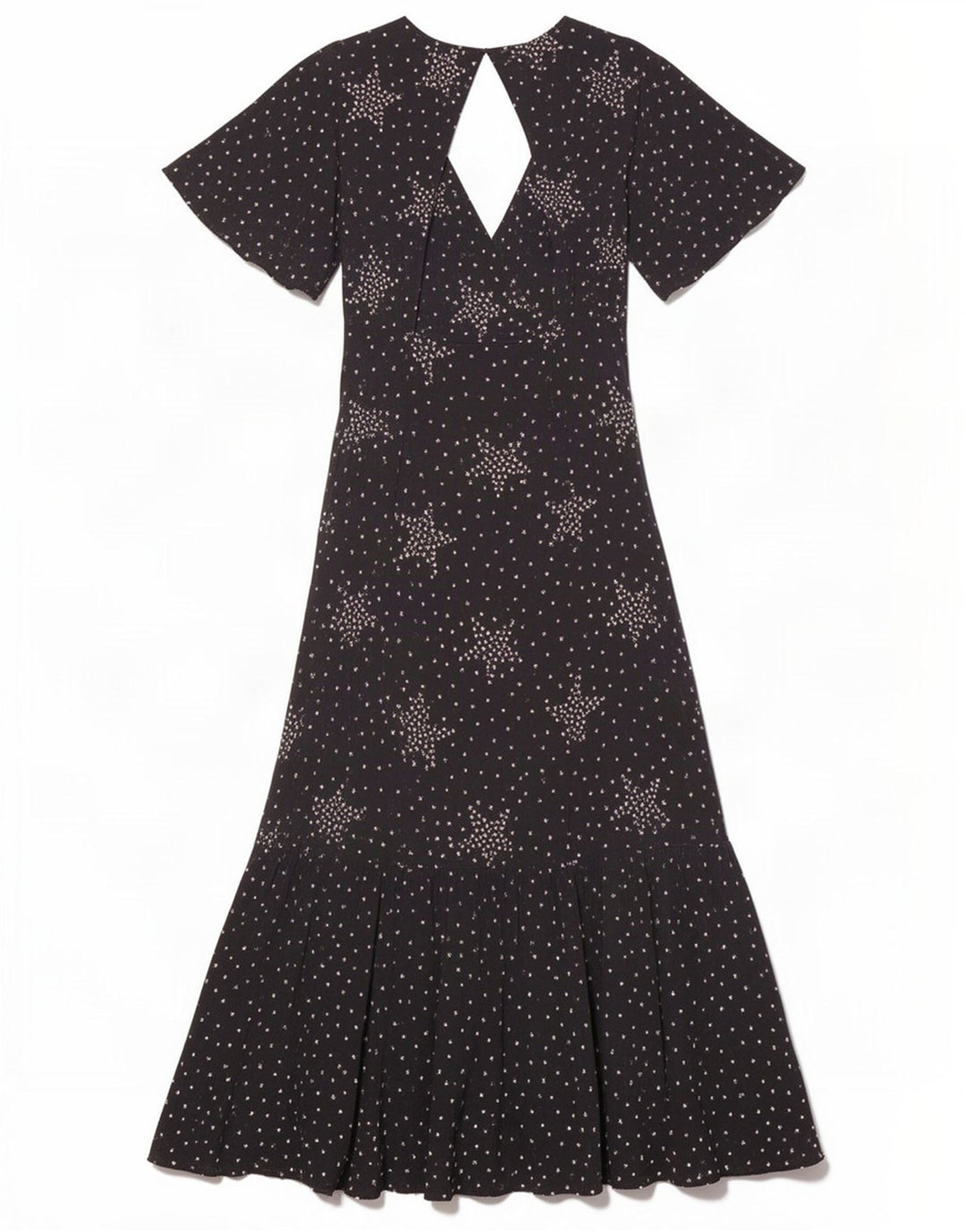 Rochie maxi Topshop pentru femei cu model abstract, UK 8, mică, cu pete negre