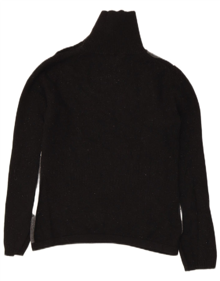 Max Mara Pulover pentru femei de weekend cu buton și gât UK 12 Medium Black
