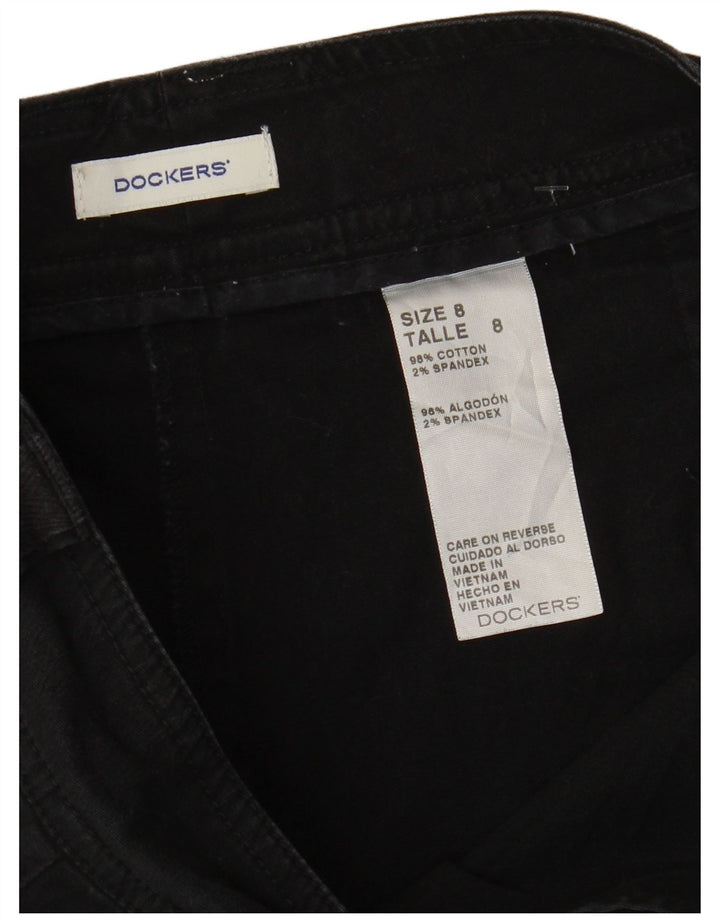 Pantaloni scurti chino DOCKERS pentru femei US 8 Medium W34 bumbac negru