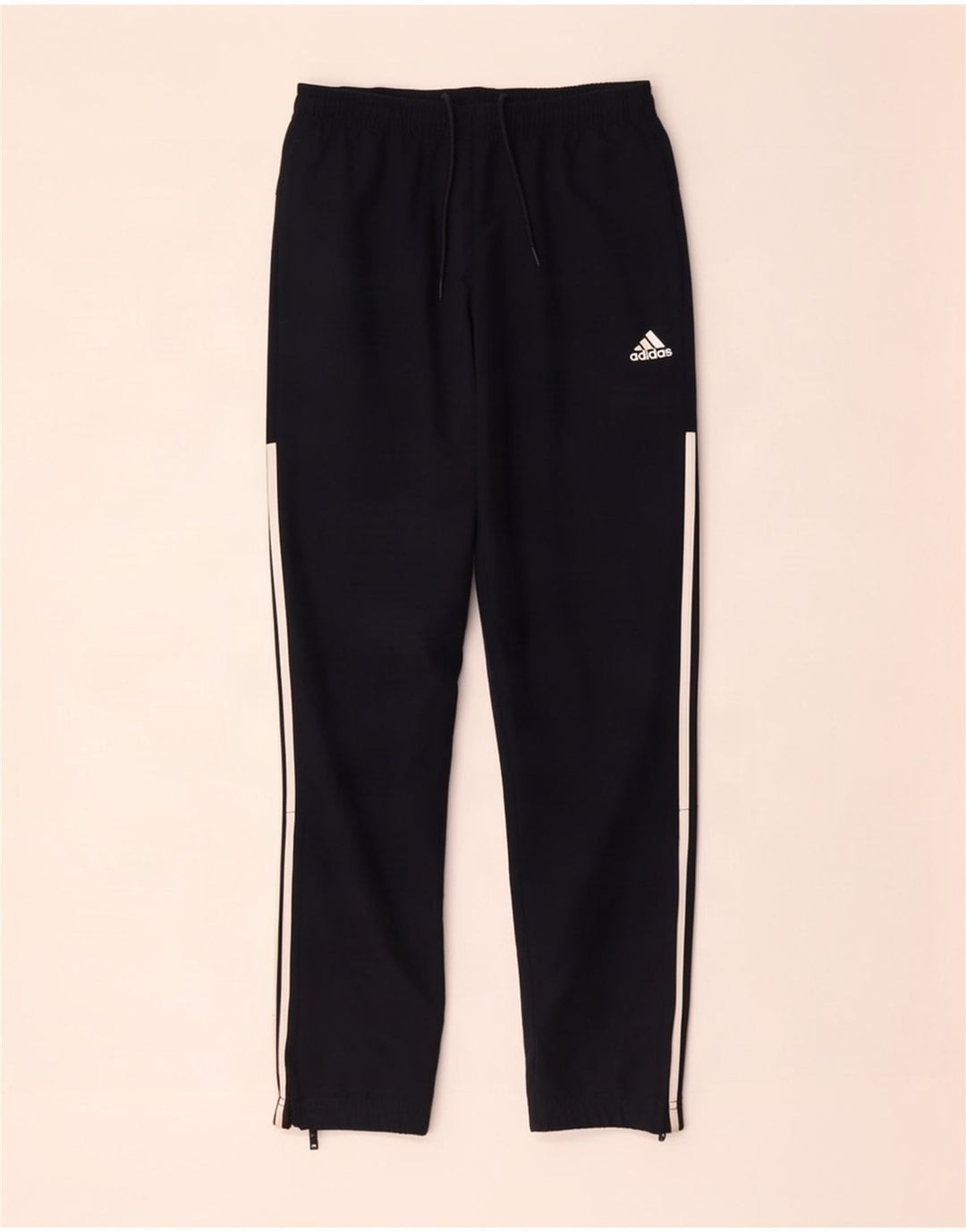 Pantaloni de trening Adidas pentru bărbați, poliester mediu negru