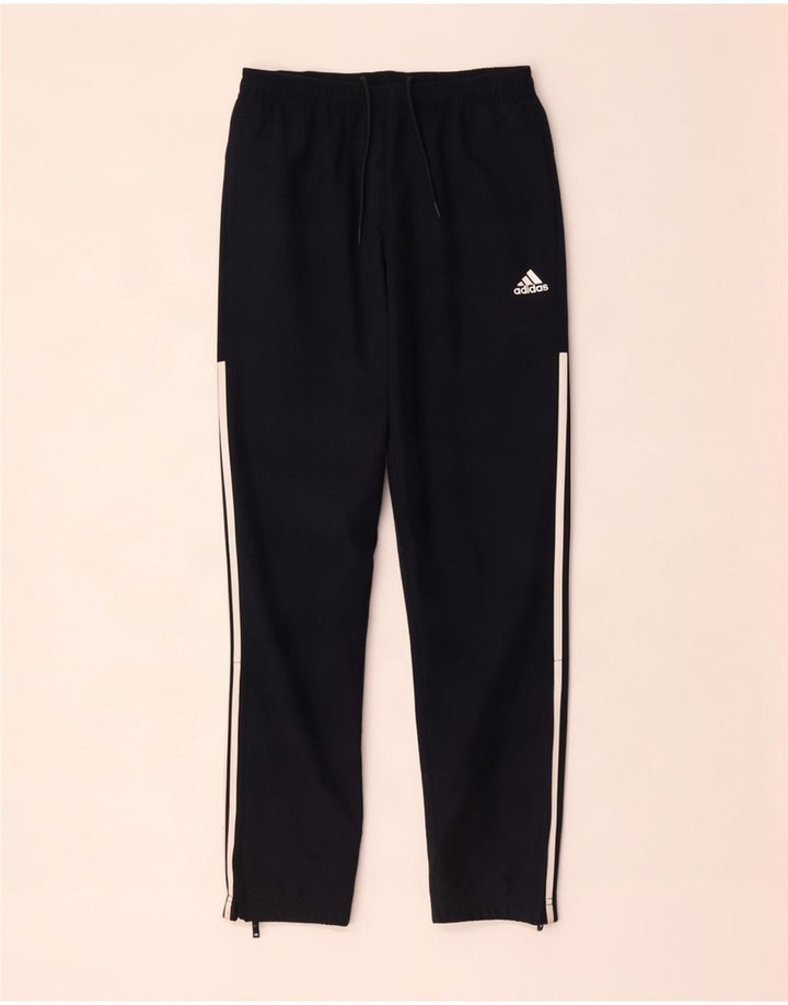 Pantaloni de trening Adidas pentru bărbați, poliester mediu negru