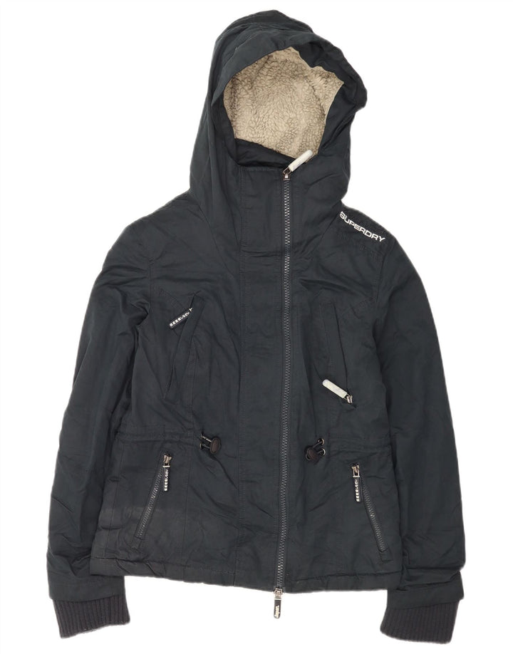 Jachetă Windbreaker cu grafică Superdry pentru femei UK 10 Small Bleumarin