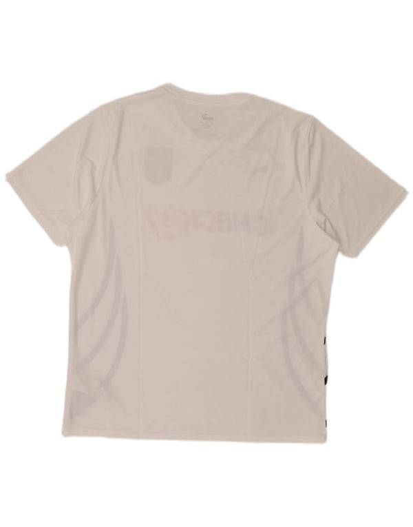 Tricou grafic Puma Deutshland pentru bărbați Top XL poliester cu dungi albe