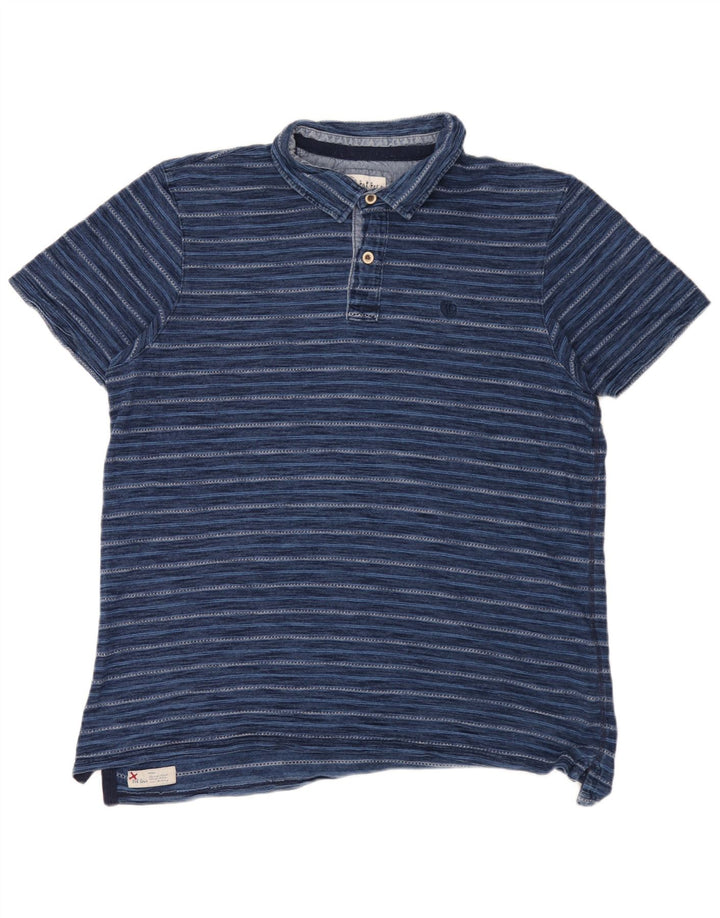 Tricou polo pentru bărbați Fat Face XL, bumbac cu dungi albastre