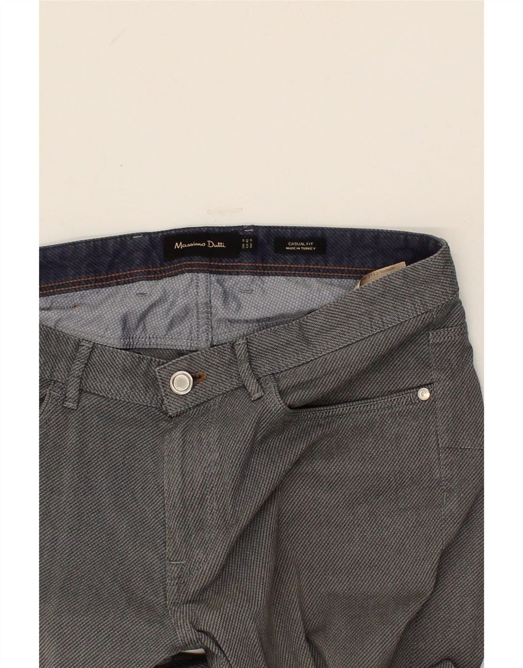 MASSIMO DUTTI Womens Straight Casual Trousers EU 40 Medium W30 L28 Grey Vintage Massimo Dutti and Second-Hand Massimo Dutti from Messina Hembry 