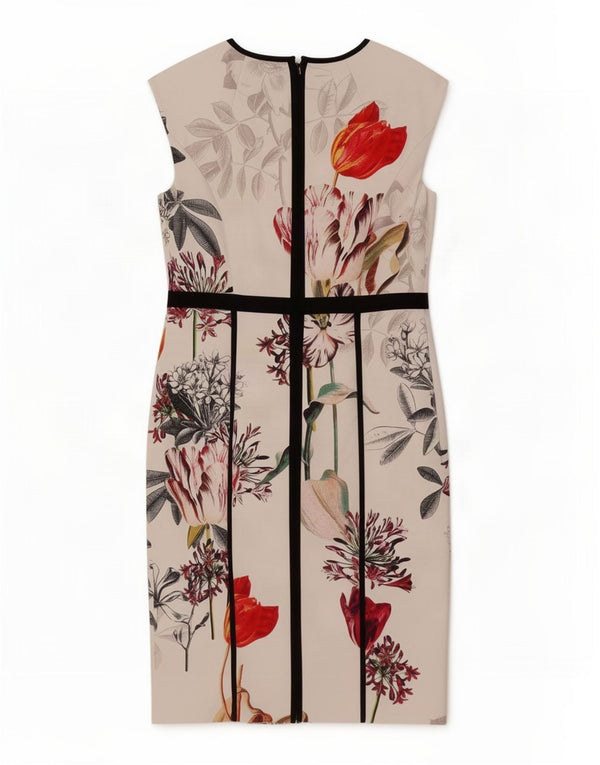 Rochie de damă Phase Eight fără mâneci, UK 14, bumbac floral alb mediu