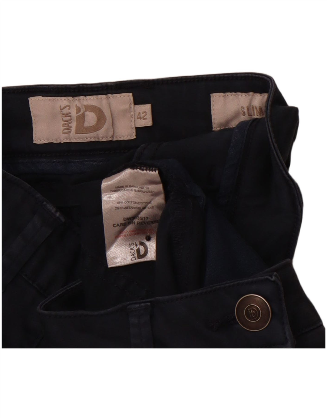 DACK'S Pantaloni casual slim pentru femei IT 42 Medium W30 L29 Bleumarin