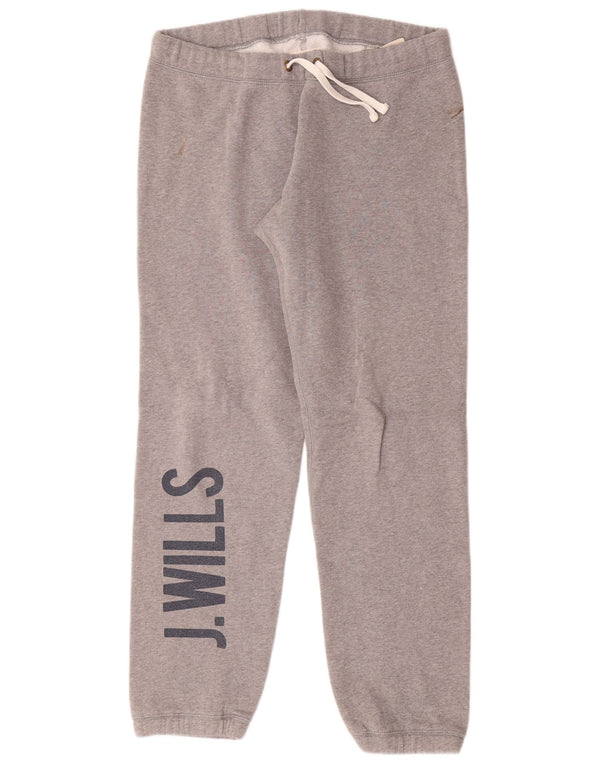 JACK WILLS Pantaloni de trening grafic pentru femei Joggeri UK 10 Small Gri