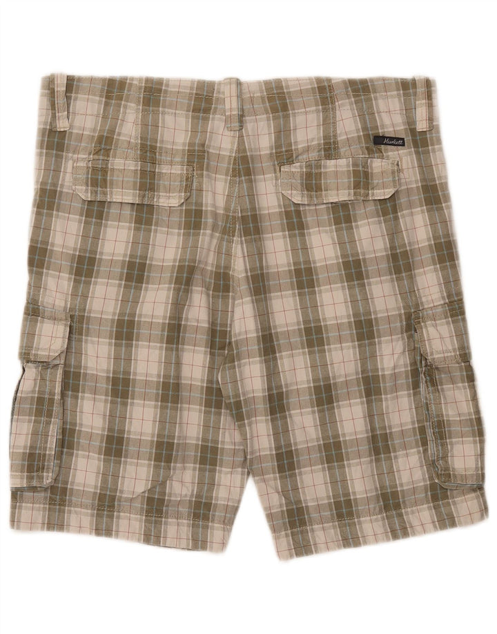 Pantaloni scurți cargo VINTAGE pentru bărbați IT 50 Large W38 Green Check