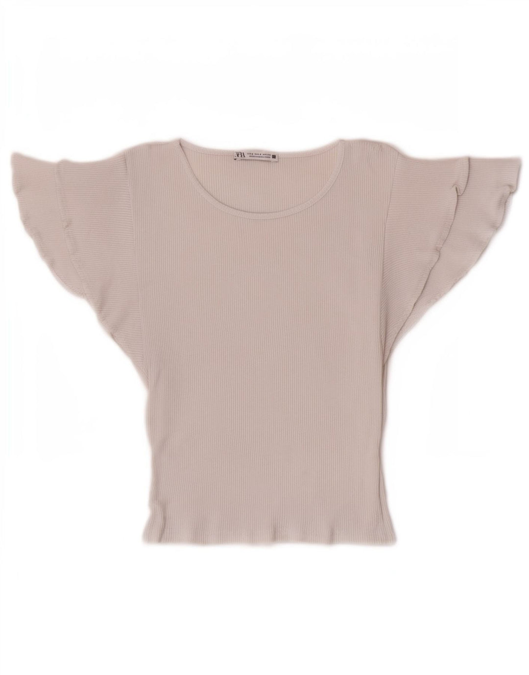 Bluză Zara pentru femei Crop Batwing Top UK 8 Small White Bumbac