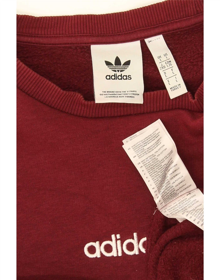 Hanorac grafic pentru bărbați Adidas Jumper mare, bumbac, maro