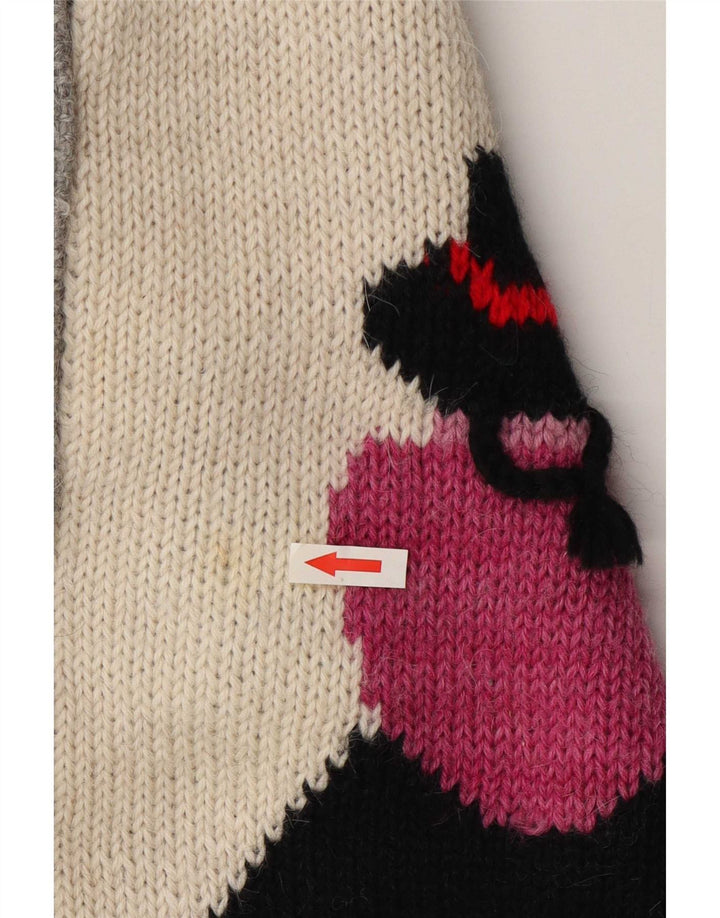 Pulover cardigan vintage pentru femei UK 16, mare, multicolore