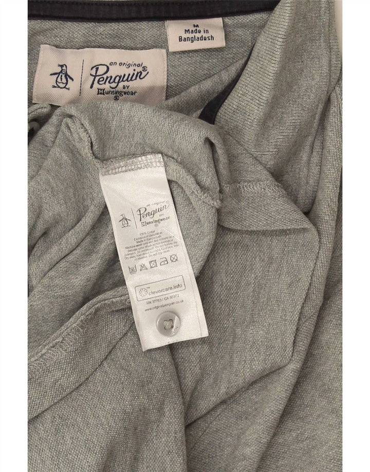 Tricou polo pentru bărbați Penguin, bumbac gri mediu