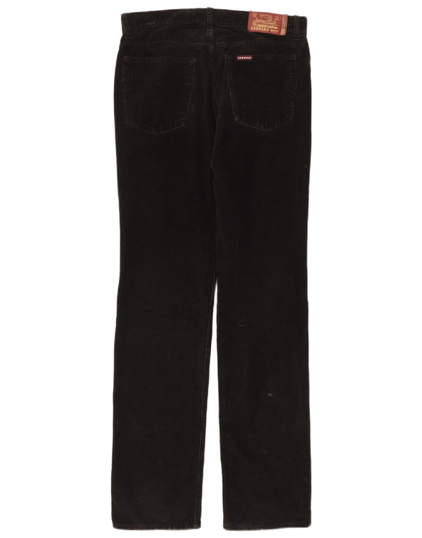 Pantaloni drepti din catifea pentru bărbați Carrera 700 L33 L34 bumbac negru