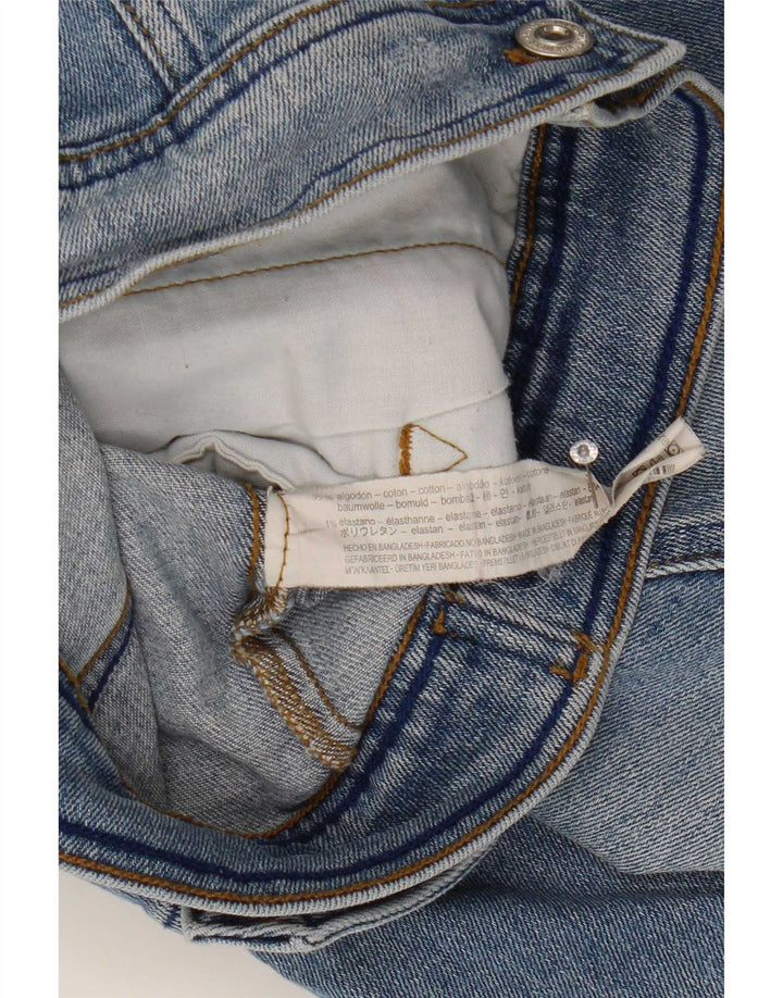 Jachetă de blugi pentru femei Zara UK 12, bumbac albastru mediu