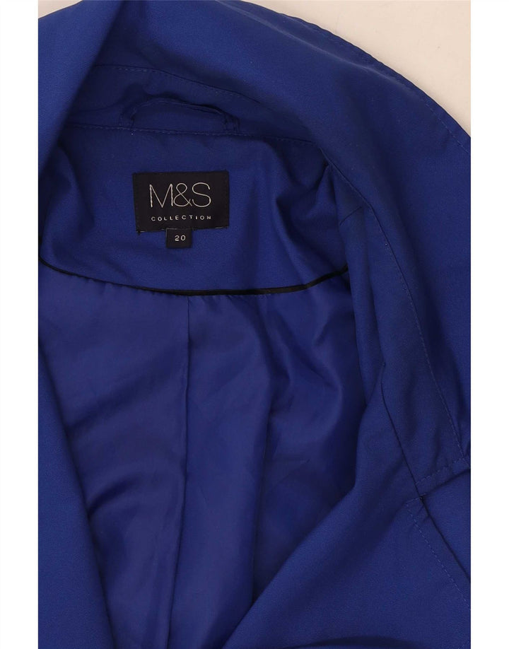 Trench pentru femei Marks & Spencer UK 20 2XL Albastru Poliester
