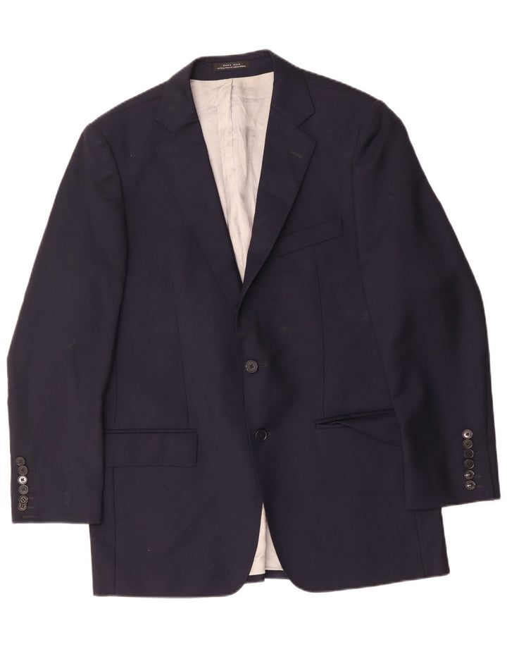 Blazer pentru bărbați Zara cu 2 nasturi EU 54 XL Bleumarin