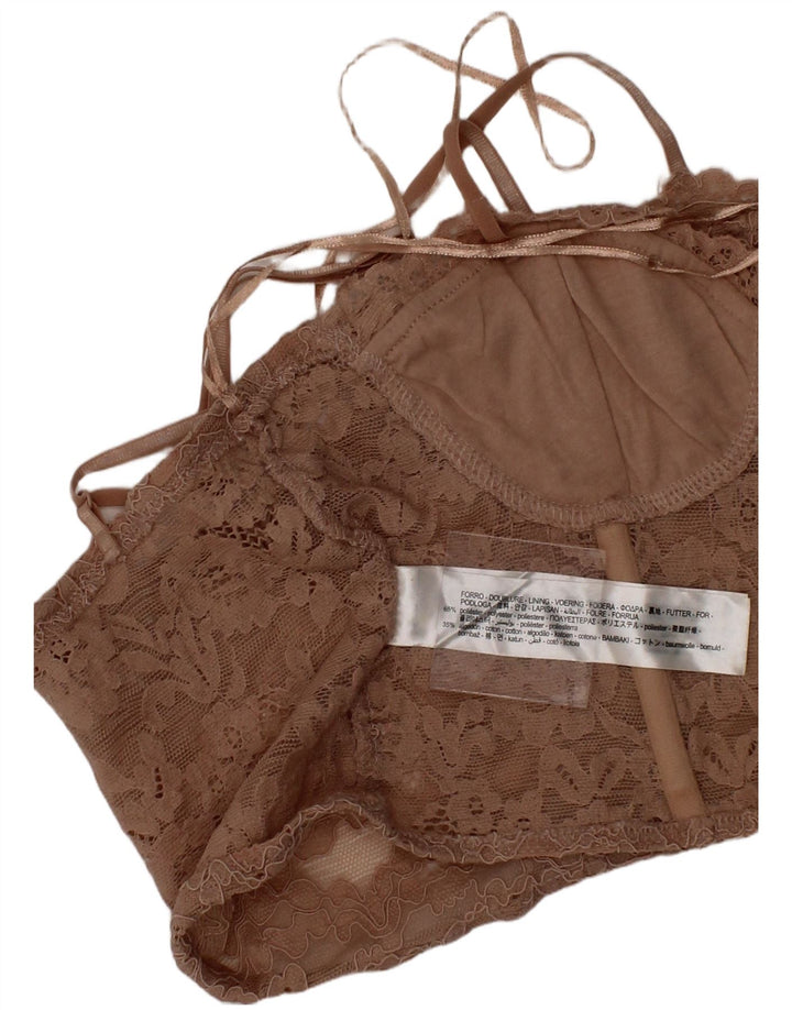 Top Corset Dantela Femei Zara Mic Bej Poliester Floral