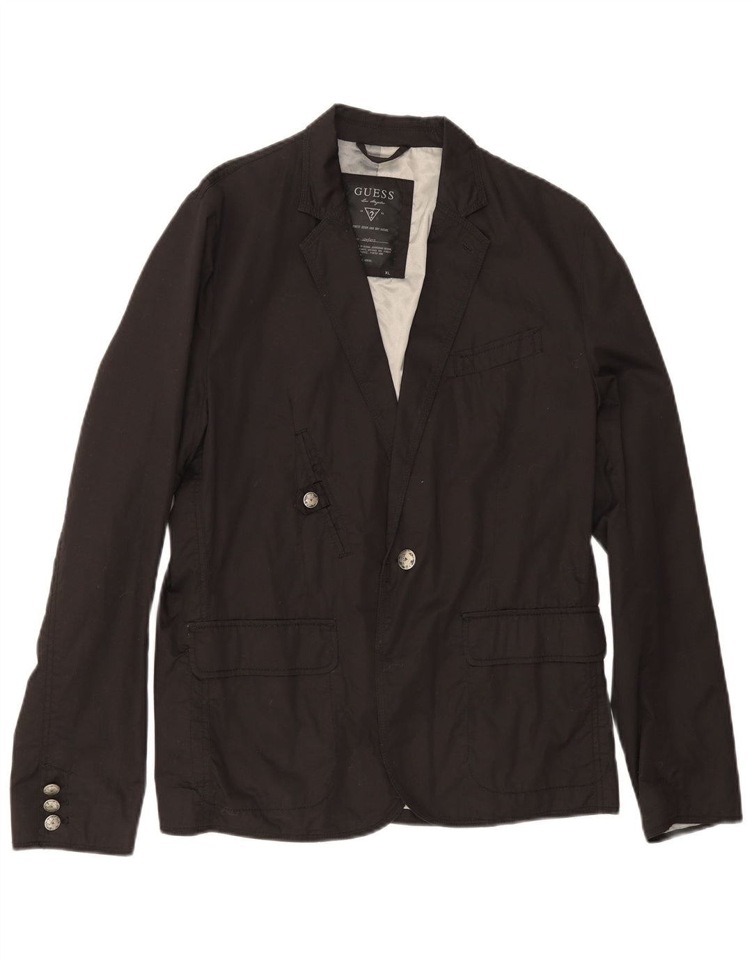 Jachetă pentru bărbați Guess cu 1 nasture, UK 42 XL, bumbac negru
