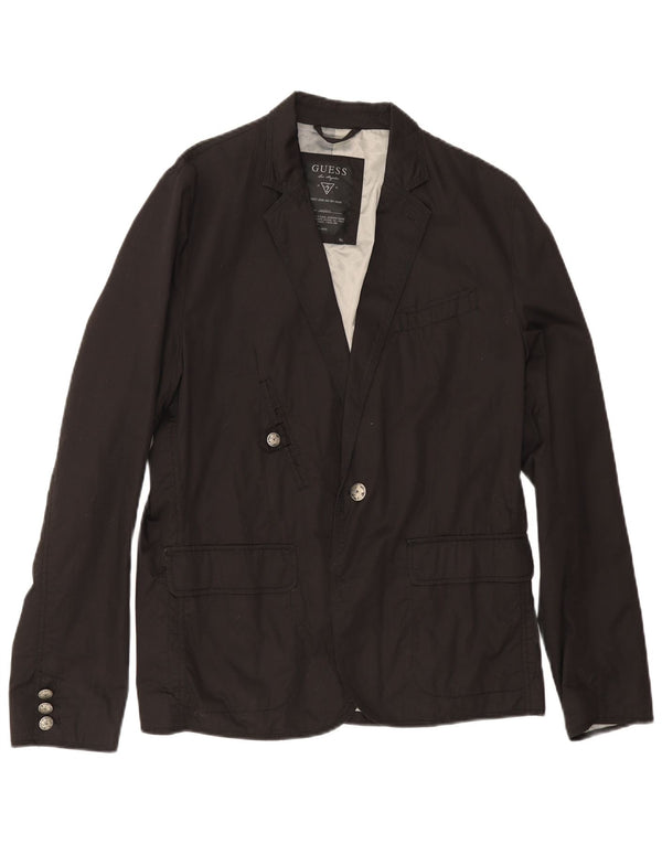 Jachetă pentru bărbați Guess cu 1 nasture, UK 42 XL, bumbac negru