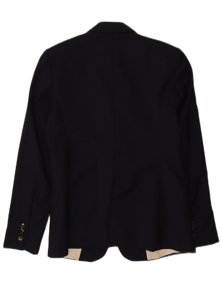 Massimo Dutti Jachetă Blazer Femei cu 2 nasturi EU 40 Mediu Lână bleumarin
