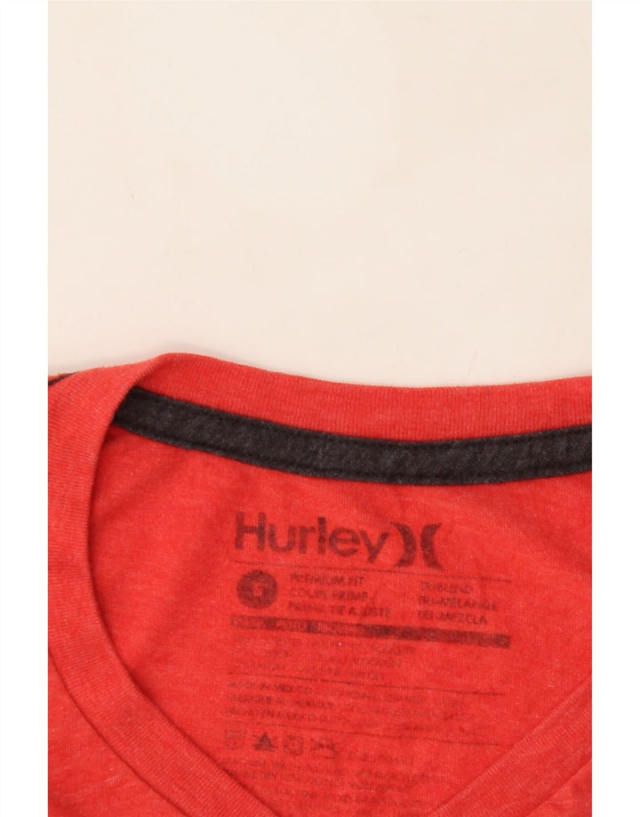 HURLEY Mens T-Shirt Top Small Red Vintage Hurley and Second-Hand Hurley from Messina Hembry 
