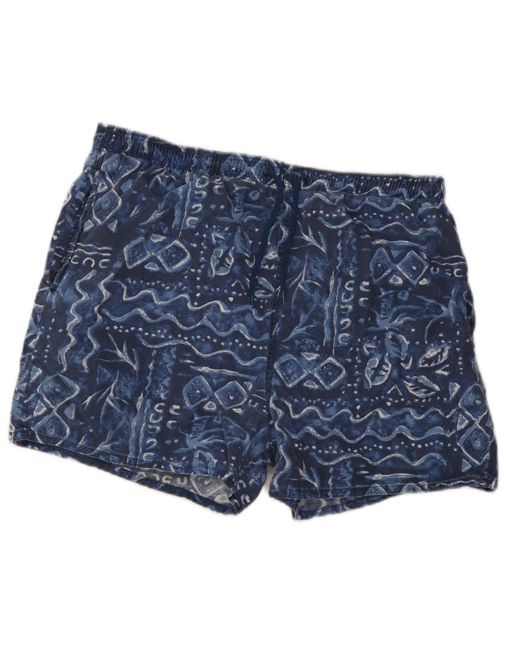 Pantaloni scurți de înot pentru bărbați Marks & Spencer, mari, bleumarin, geometrici