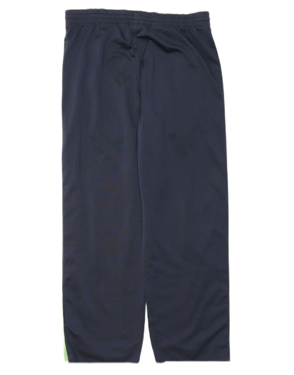 Pantaloni de trening cu grafic pentru băieți Adidas 13-14 ani, albastru bleumarin, color block