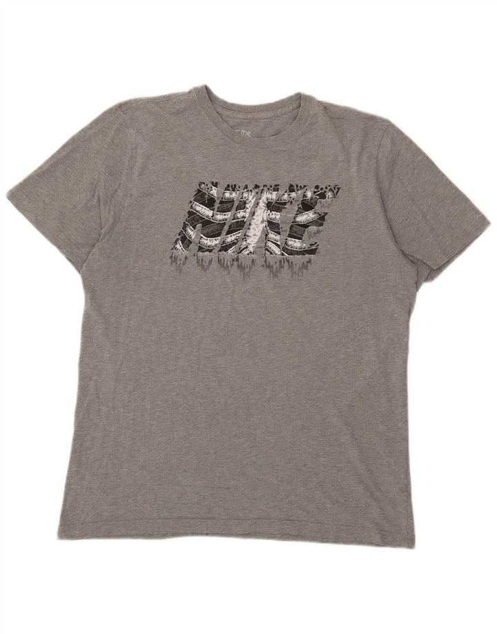 Tricou grafic pentru bărbați, cu croială standard, top XL, gri