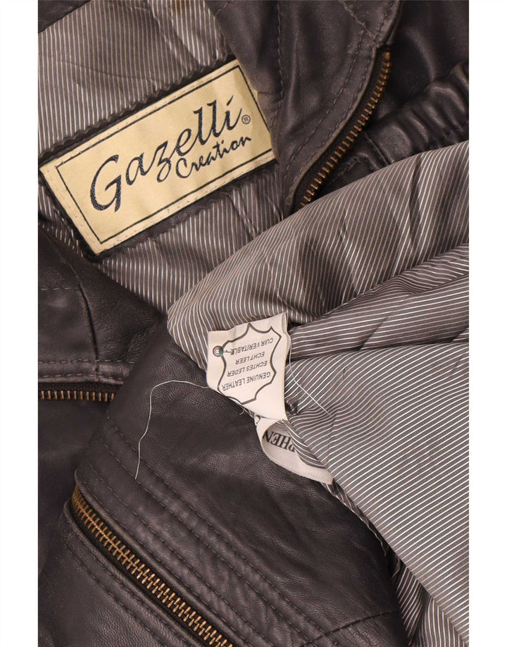 Jachetă din piele pentru bărbați Gazelli UK 44 2XL Negru