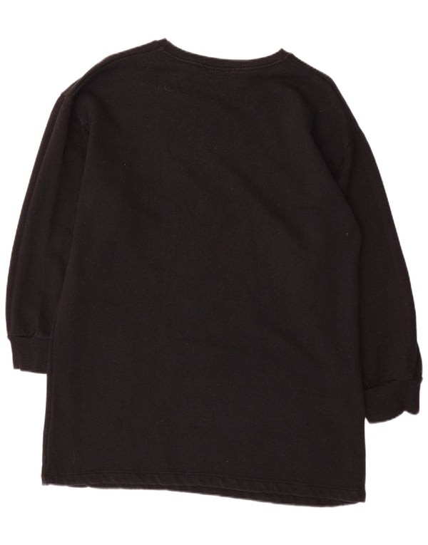 Rochie pulover pentru femei Zara, cu grafică, UK 16, mare, negru, bumbac