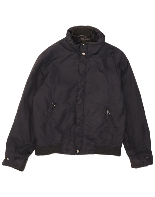 Jachetă căptușită cu glugă pentru bărbați Zara UK 40 mare nailon bleumarin