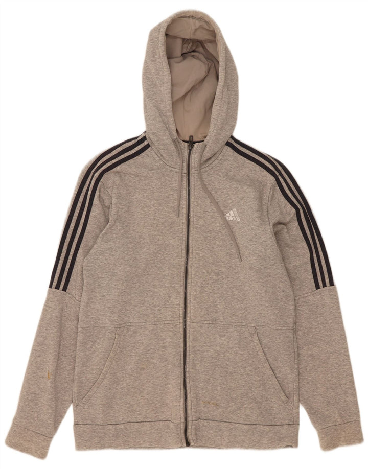 Adidas pentru bărbați 3D Arc Zip Hoodie pulover bumbac mediu gri