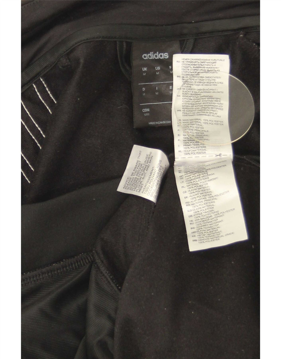 Jachetă de top pentru trening Adidas Climalite pentru bărbați, poliester mediu negru