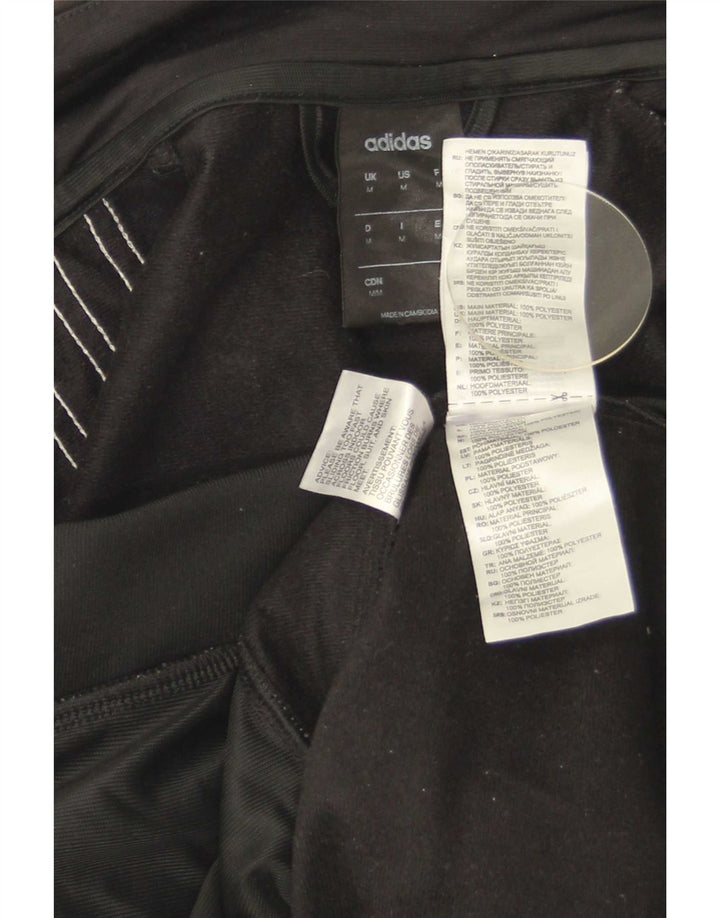 Jachetă de top pentru trening Adidas Climalite pentru bărbați, poliester mediu negru