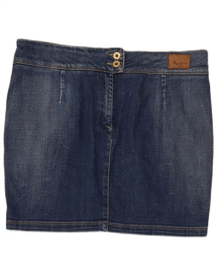 Fusta mini de blugi pentru femei PEPE Jeans, mare W32, bumbac albastru