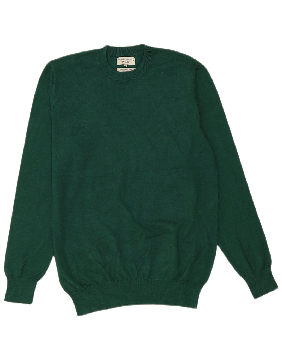 Pulover vintage pentru bărbați cu gâtul turnat, mare, verde, viscoză