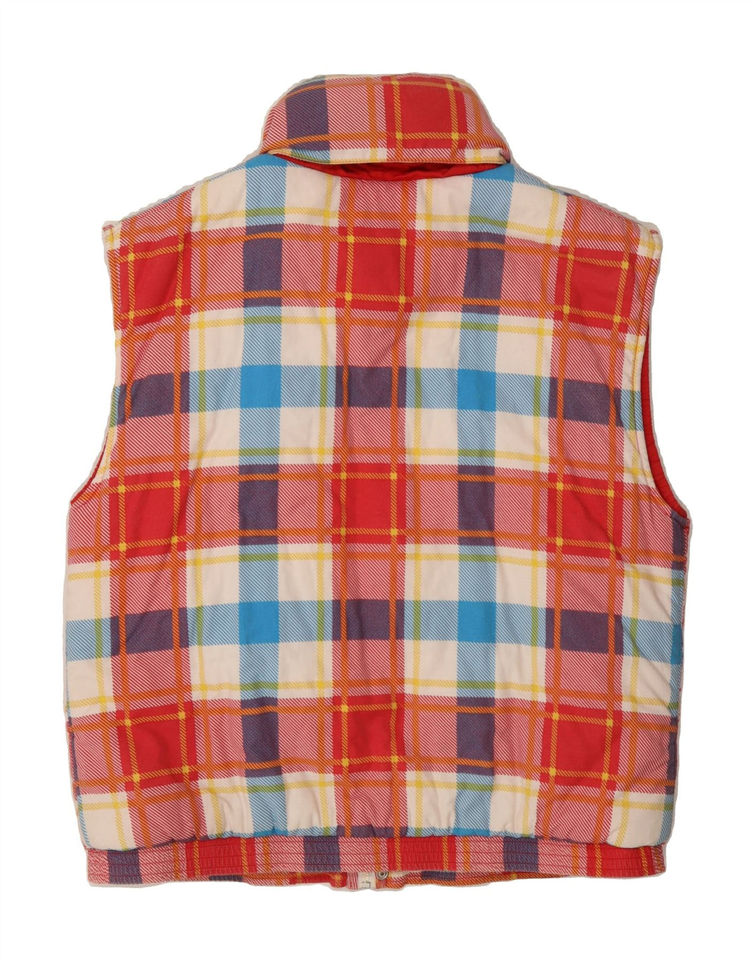 VINTAGE Mens Gilet UK 36 Small Red Check Vintage Vintage and Second-Hand Vintage from Messina Hembry 