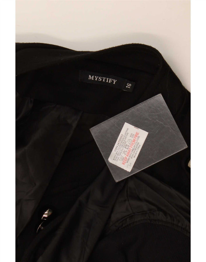 Vintage Womens Blazer Jacket UK 16 Large Black Poliester