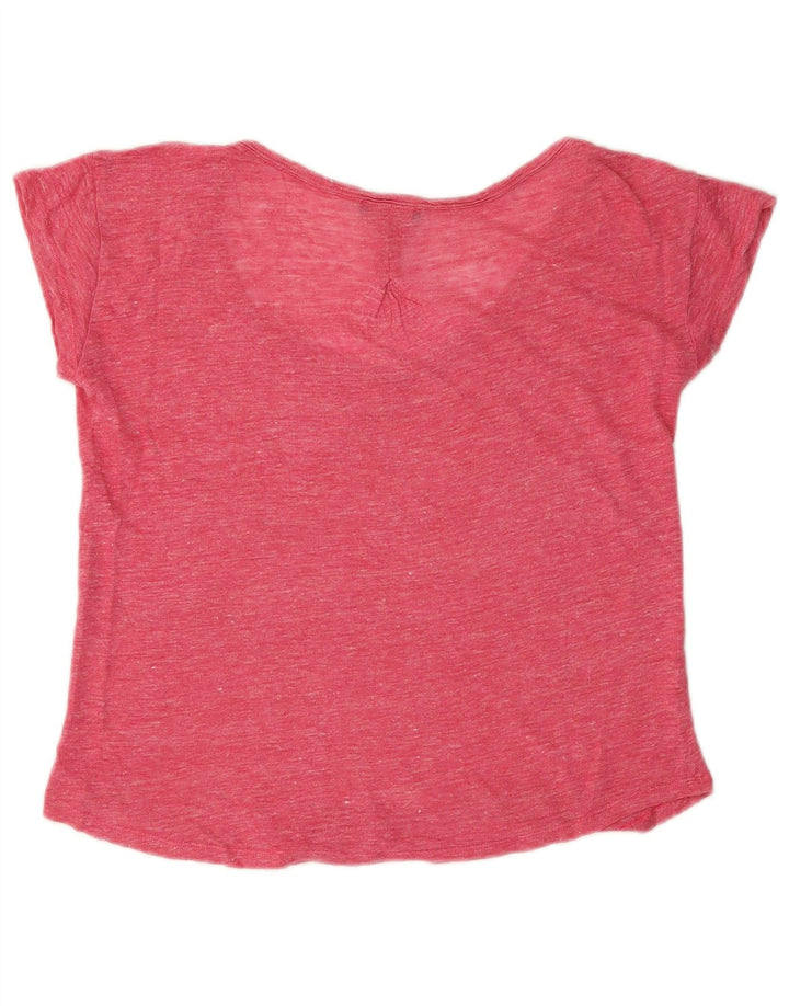 Massimo Dutti Tricou pentru femei Top UK 14 Medium Pink Flecked