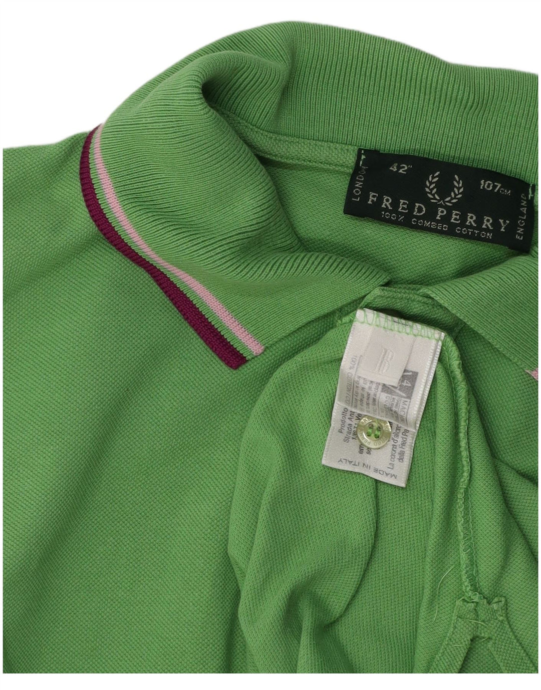FRED PERRY Tricou polo pentru bărbați, bumbac verde mediu