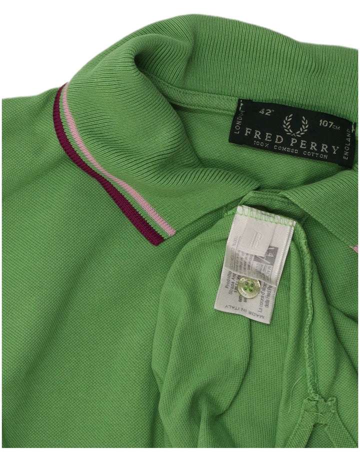 FRED PERRY Tricou polo pentru bărbați, bumbac verde mediu