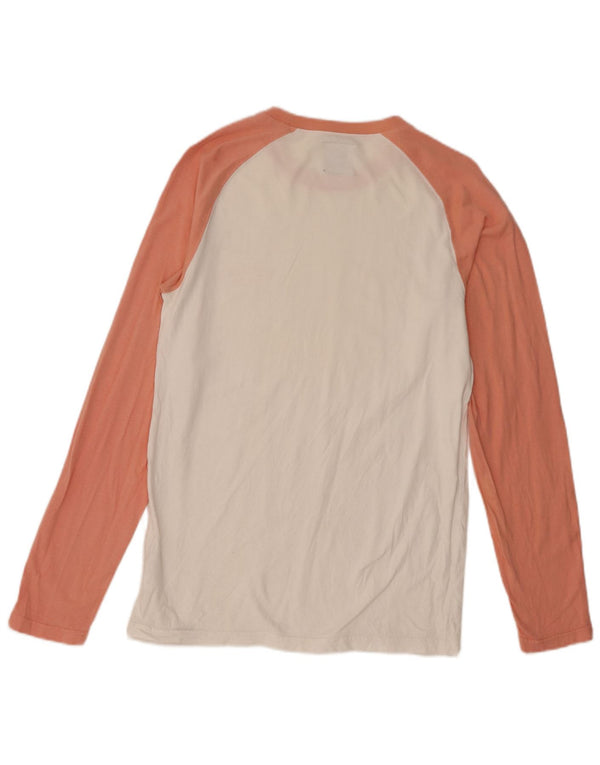 Dickies Top pentru bărbați cu mânecă lungă, mic, alb, color block, bumbac