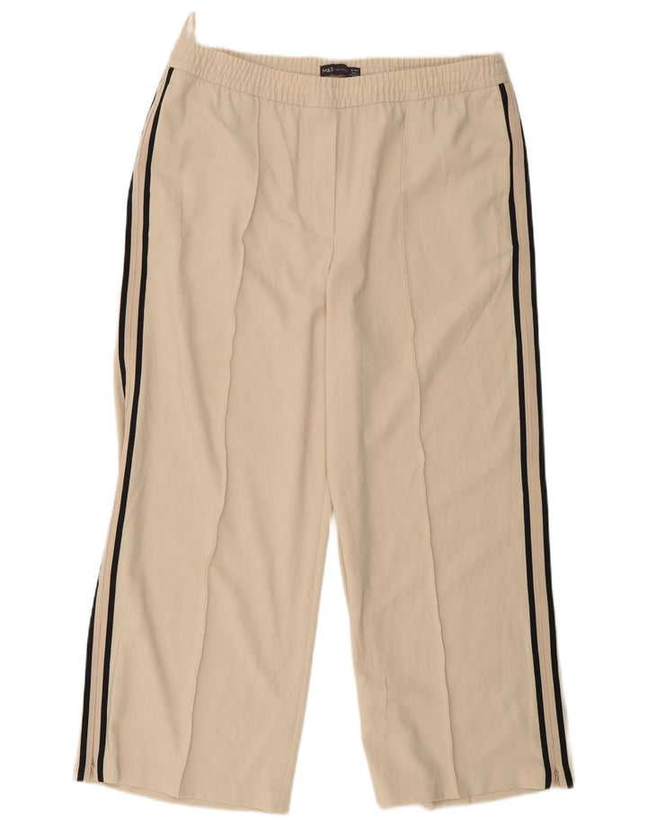 Pantaloni de trening pentru femei Marks & Spencer Crop UK 18 XL Poliester alb