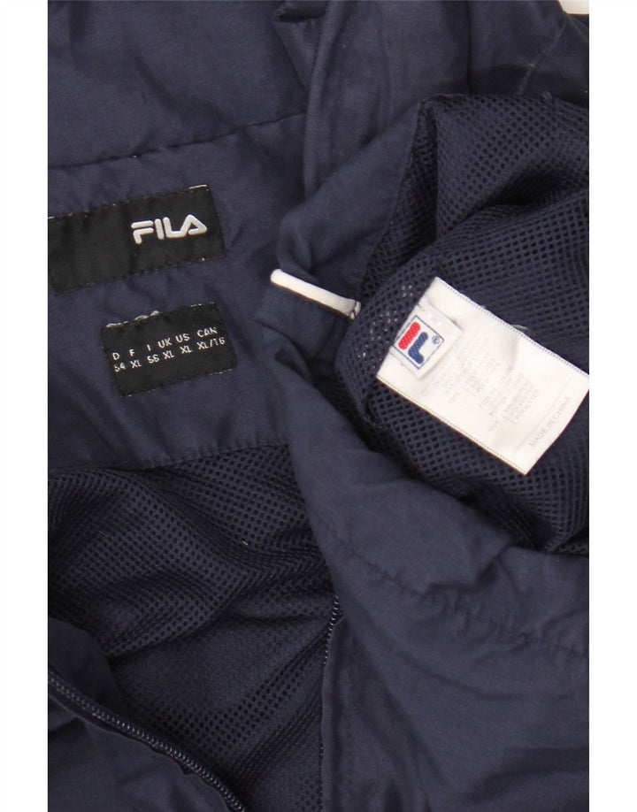 Jachetă de ploaie grafică Fila pentru bărbați UK 42 XL Bleumarin poliester cu dungi