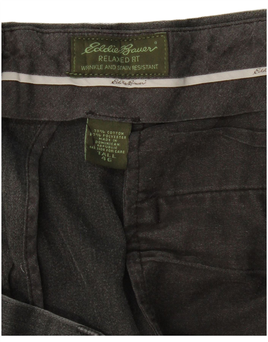 EDDIE BAUER Pantaloni chino relaxați pentru bărbați W46 L31 bumbac negru