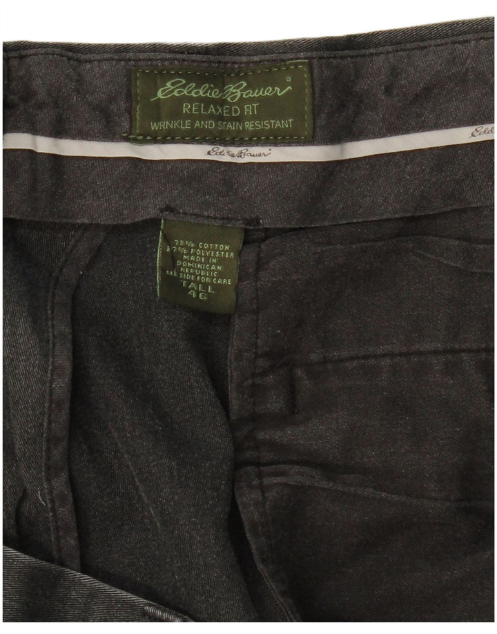 EDDIE BAUER Pantaloni chino relaxați pentru bărbați W46 L31 bumbac negru
