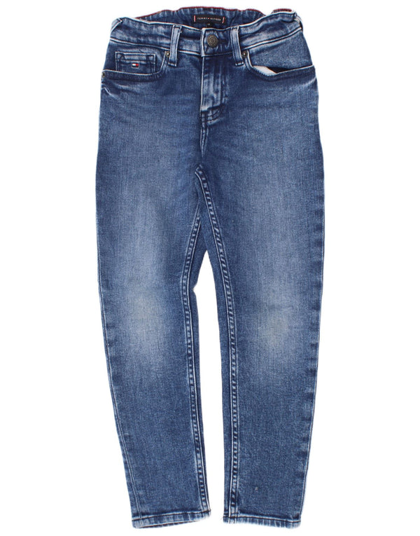 Blugi slim pentru baieti Tommy Hilfiger 7-8 ani L24 L23 Bumbac albastru