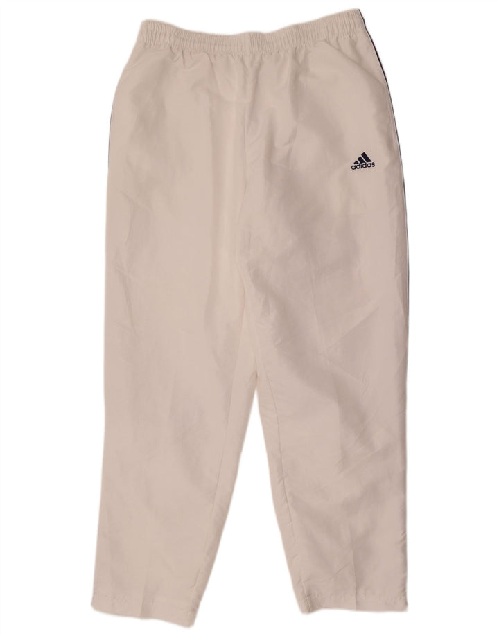 Pantaloni de trening Adidas pentru bărbați, mari, alb, din poliester